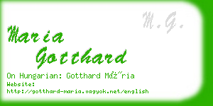 maria gotthard business card